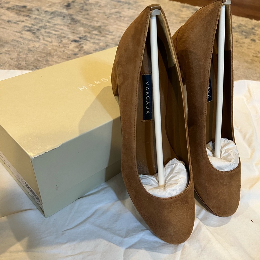 Margaux the Heel Brown Suede